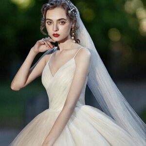 Elegant White Tulle Gown